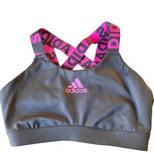 Nike Women's Dri-Fit Swoosh Sports Bra XXS Gray Black Medium Support New